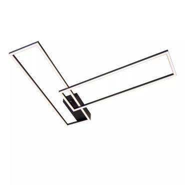 Lucide Arianne - plafondlamp - 22 x 93 x 7 cm - 23W LED incl. - instelbare lichtkleur - zwart