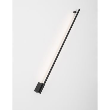 Nova Luce Gropius - wandverlichting - 90 x 7 x 3,5 cm - 15W LED incl. - zand zwart