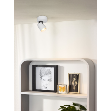Artdelight Vivaro - opbouwspot 1L - Ø 10,2 x 12 cm - wit en antraciet