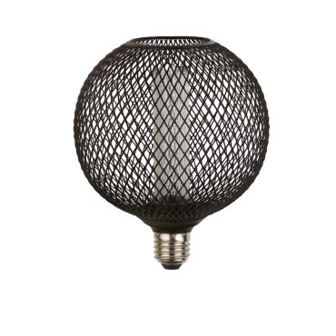 Searchlight Deco LED - Ø 12 x 15 cm - E27 - 3,5W dimbaar - 1800K - zwart