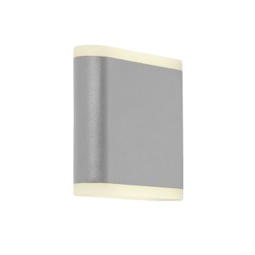 Searchlight Amble - buiten wandverlichting - 11,5 x 11 cm - 8W LED incl. - IP44 - grijs