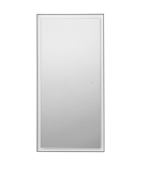 Nova Luce Adon - spiegel met verlichting - 75 x 150 x 4 cm - 42W LED incl. - IP44 - zandzwart en wit