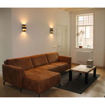 Artdelight Dallas - wandlamp - 16 x 7,8 x 24 cm - 2 x 8W dimbare LED incl. - IP65 - zwart