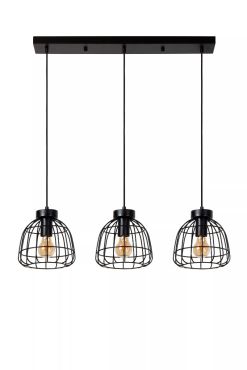 Lucide Filox - hanglamp - 80 x 20 x 181,5 cm - zwart