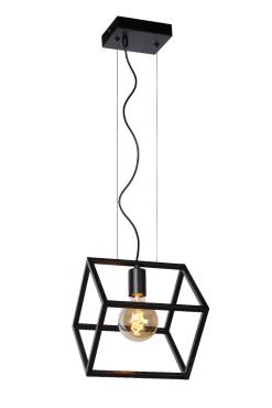 Lucide Fabian - hanglamp - 25 x 28 x 161 cm - zwart