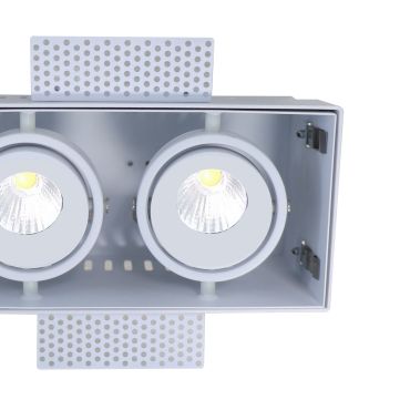 Artdelight Trofa - inbouwspot 2L - 195 x 95 mm, 197 x 97 mm inbouwmaat - wit