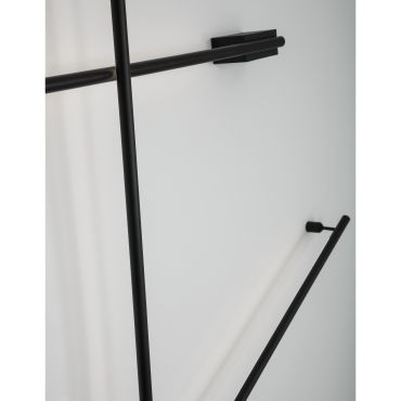 Nova Luce Gropius - wandverlichting - 90 x 9 x 3,5 cm - 15W LED incl. - zand zwart