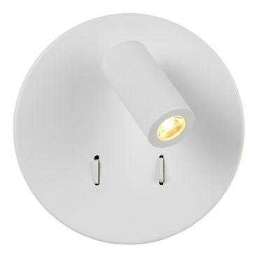 Lucide Bentjer - wandlamp -Ø 14 x 10,5 cm - 6W + 3W LED incl. - wit