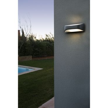 Faro View - wandverlichting - 29 x 10 cm - IP54 - donkergrijs