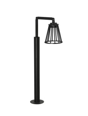 Nova Luce Carina - tuinpaal - Ø 18 x 90 x 27 cm - 6W LED incl. - IP65 - zandzwart