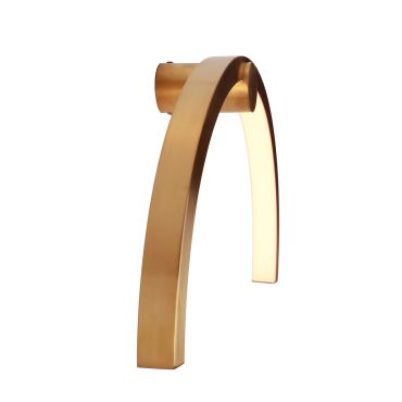 Maxlight Trio Arc - opbouw wandlamp - 60 x 11 x 30 cm - 16W LED incl. - IP44 - geborsteld goud