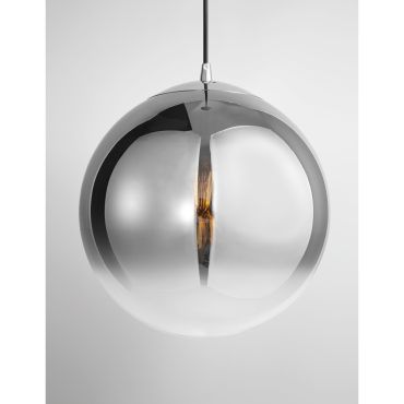 Nova Luce Ficato - hanglamp - Ø 30 x 120 cm - rokerig en chroom