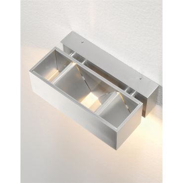 Artdelight BfeldII - wandlamp - 18 x 11 x 6 cm - 4 x 3W LED incl. - IP54 - aluminium