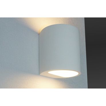 Artdelight Plaster - overschilderbare wandverlichting - 11 x 10,5 x 12 cm - wit