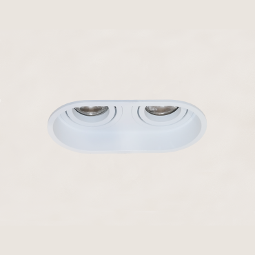 Artdelight Rex - inbouwspot - 175 x 92 mm, 2 x Ø 83 x 81 mm inbouwmaat - wit