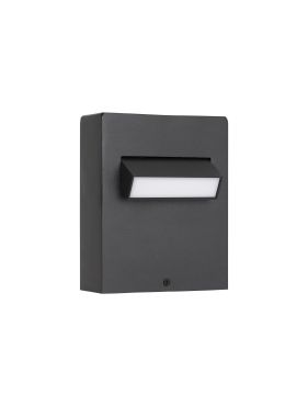 Nova Luce Zelda - tuinpaal - 12 x 15 x 7,2 cm - 6W LED incl. - IP65 - zandzwart