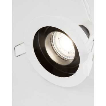 Nova Luce Cedi - inbouwspot - Ø 100 mm, Ø 95 mm inbouwmaat - wit en zandzwart