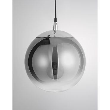 Nova Luce Ficato - hanglamp - Ø 20 x 120 cm - rokerig en chroom