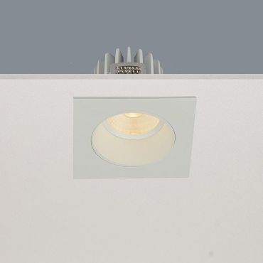 Artdelight Venice 2708 - inbouwspot - 80 x 80 mm, Ø 68 mm inbouwmaat - 8W dimbare LED incl. - IP44 - wit
