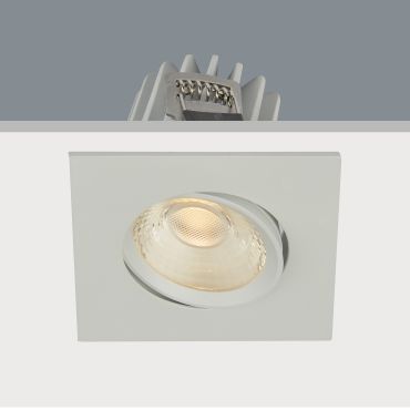 Artdelight Venice 2608 - inbouwspot - 80 x 80 mm, Ø 68 mm inbouwmaat - 8W dimbare LED incl. - IP44 - wit
