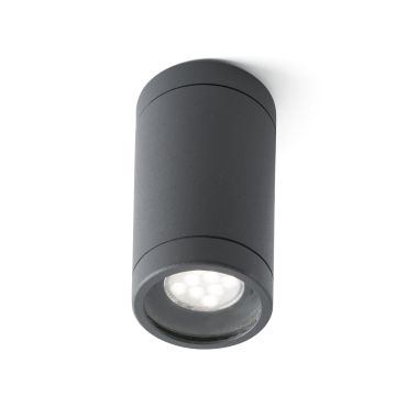 Faro Olot - opbouwspot 1L - Ø 6 x 10,5 cm - IP44 - donkergrijs