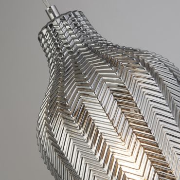 Searchlight Chevron - hanglamp - Ø 17,5 x 145 cm - chroom