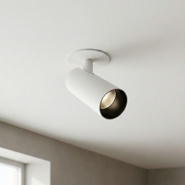 ONE Light COB Cylinders - opbouwspot 1L inclusief witte en zwarte reflector - Ø 6 x 9 cm - 6,5W dimbare LED incl. - wit