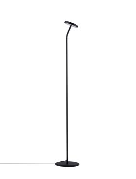 Nova Luce Logos - vloerlamp - Ø 21 x 123 cm - 9W LED incl. - zandzwart