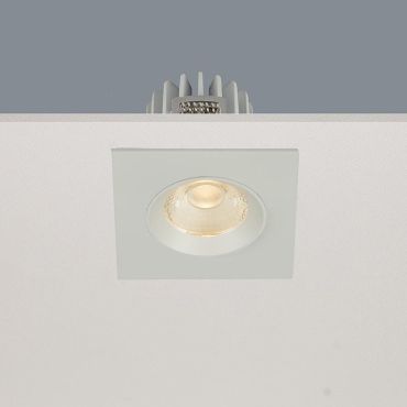 Artdelight Venice 2508 - inbouwspot - 80 x 80 mm, Ø 68 mm inbouwmaat - 8W dimbare LED incl. - IP44 - wit