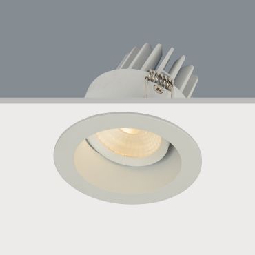 Artdelight Venice 2408 - inbouwspot - Ø 80 mm, Ø 68 mm inbouwmaat - 8W dimbare LED incl. - IP44 - wit