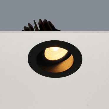 Artdelight Venice 2408 - inbouwspot - Ø 80 mm, Ø 68 mm inbouwmaat - 8W dimbare LED incl. - IP44 - zwart