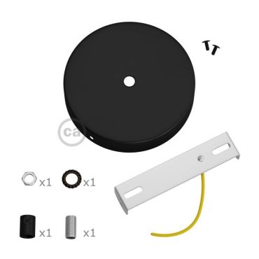 Creative Cables - plafondrozet - Ø 12 x 2,5 cm - zwart