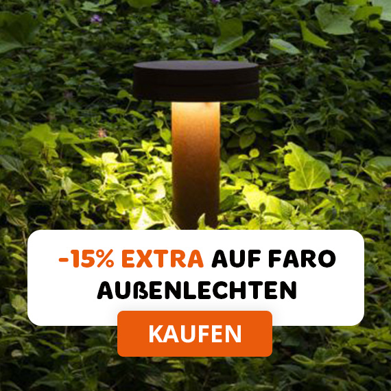 15 % Rabatt auf Faro Außenbeleuchtung