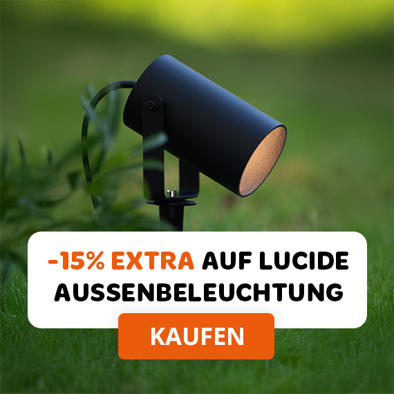 15 % Rabatt auf Lucide Außenbeleuchtung