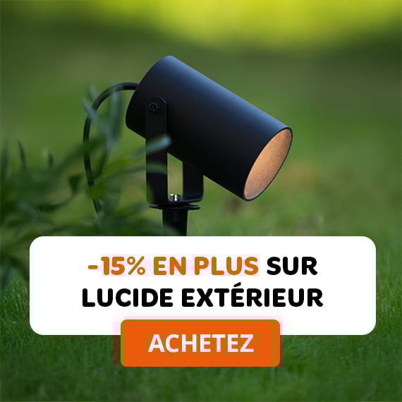15 % de réduction sur l’éclairage extérieur Lucide