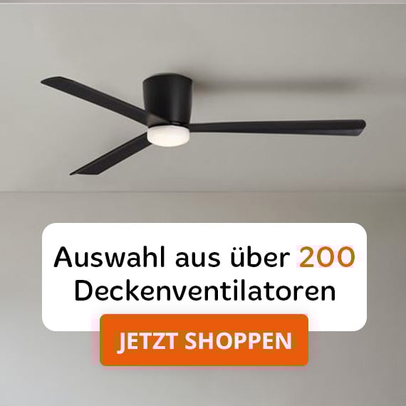Auswahl aus über 200 Deckenventilatoren