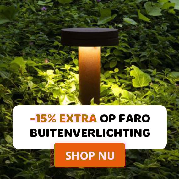 15% korting op Faro buitenverlichting