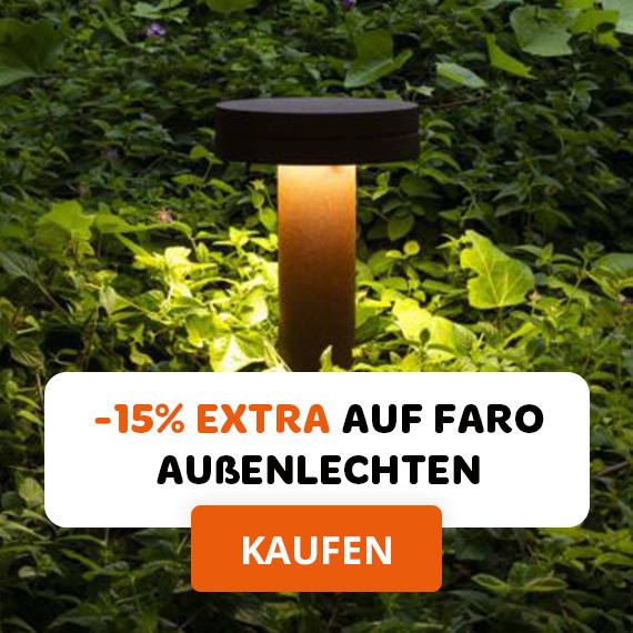 15 % Rabatt auf Faro Außenbeleuchtung