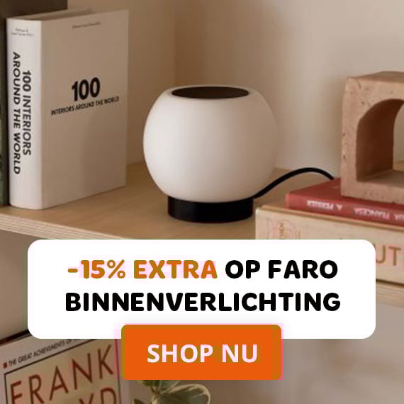 15% korting op Faro binnenverlichting